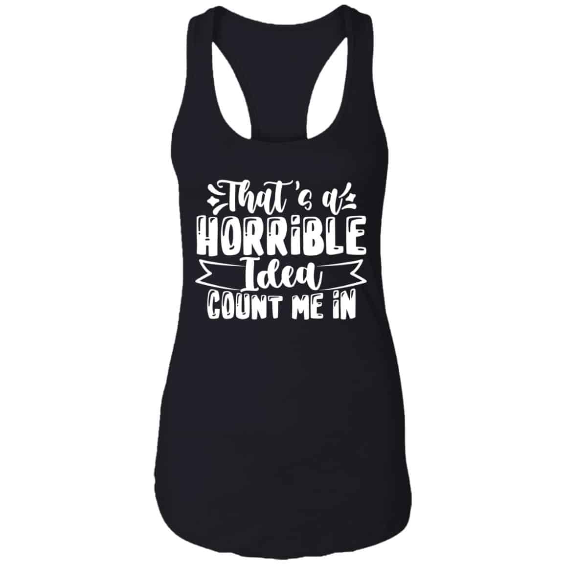 idea, Black, Ladies Racerback Tank