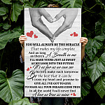 You Will Always Be The Miracle That Makes My Life Complete Framed Canvas - Holding Hands Unframed Poster