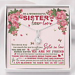 To A Wonderful Sister In Law I Am Blessed To Have You In My Life Alluring Beauty Necklace Sister In Law Gifts - Alluring Beauty Necklace
