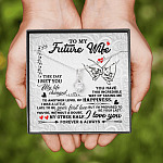 To My Future Wife The Day I Met You My Life Change Alluring Beauty Necklace - Gifts For Girlfriend Fiance