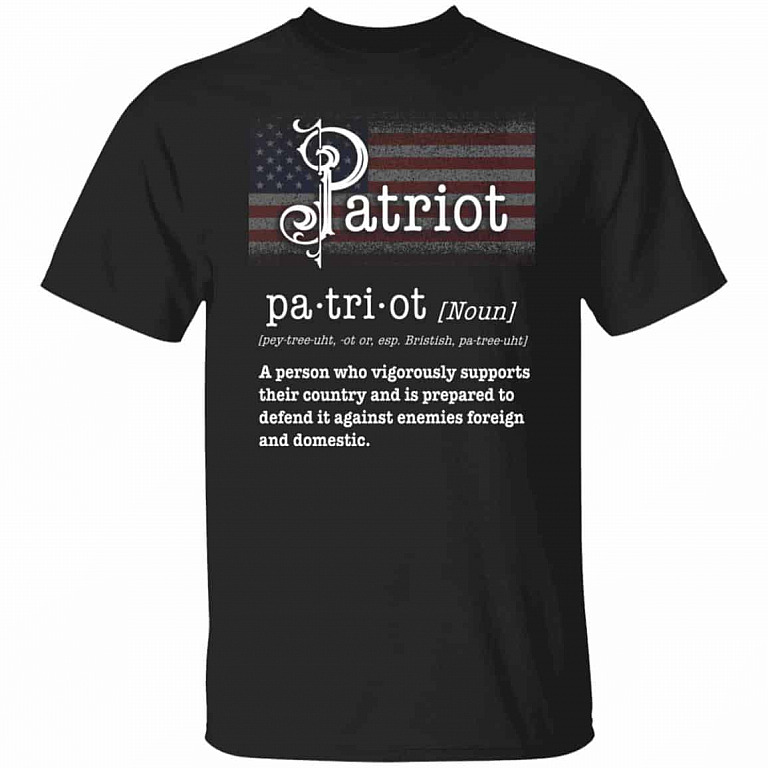 Patriot A Person Who Shirt, Black, Unisex T-Shirt