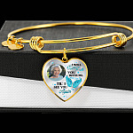 Personalized Photo I Will Carry You Till I See You Again Heart Pendant Necklace
