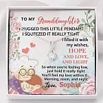 Personalized Name To My Granddaughter I Hugged This Little Pendant Alluring Pendant Necklace - Alluring Beauty Necklace