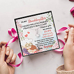Personalized Name To My Granddaughter I Hugged This Little Pendant Alluring Pendant Necklace