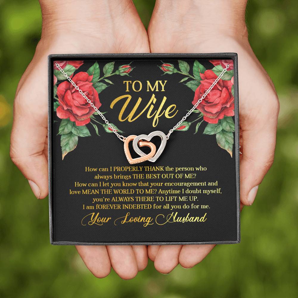 To My Wife How Can I Properly Thank the Person Who Always Bring the Best Interlocking Hearts Pendant Necklace To My Wife How Can I Properly Thank the Person Who Always Bring the Best Interlocking Hearts Pendant Necklace