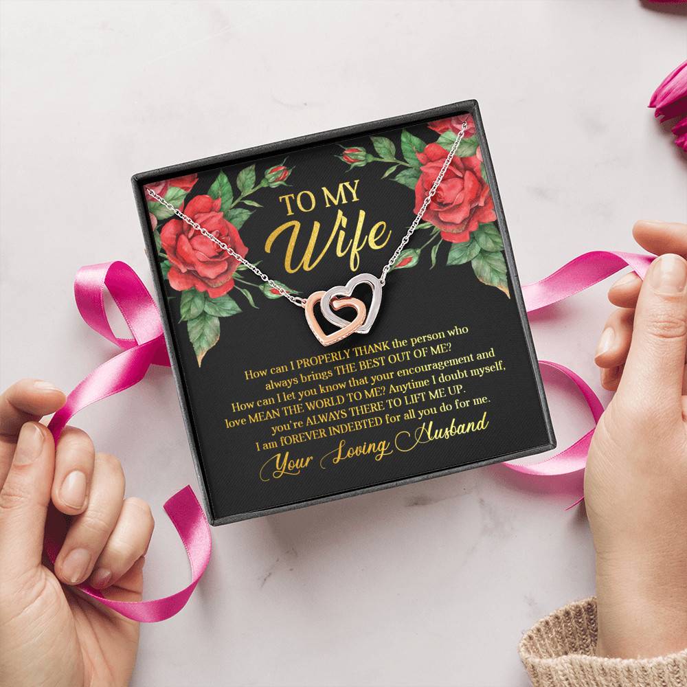 To My Wife How Can I Properly Thank the Person Who Always Bring the Best Interlocking Hearts Pendant Necklace To My Wife How Can I Properly Thank the Person Who Always Bring the Best Interlocking Hearts Pendant Necklace