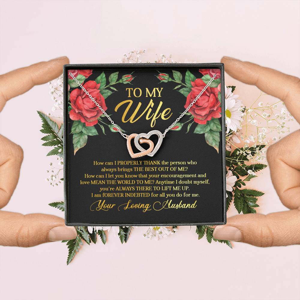 To My Wife How Can I Properly Thank the Person Who Always Bring the Best Interlocking Hearts Pendant Necklace To My Wife How Can I Properly Thank the Person Who Always Bring the Best Interlocking Hearts Pendant Necklace