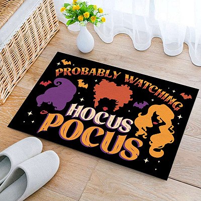 Probably Watching Hocus Pocus Funny Indoor Outdoor Doormat - Funny Halloween Mat