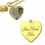 Personalized Couple Name To My Shieldmaiden Always Remember I Love You Viking Warrior Saying Heart Necklace