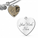 Personalized Couple Name To My Shieldmaiden Always Remember I Love You Viking Warrior Saying Heart Necklace