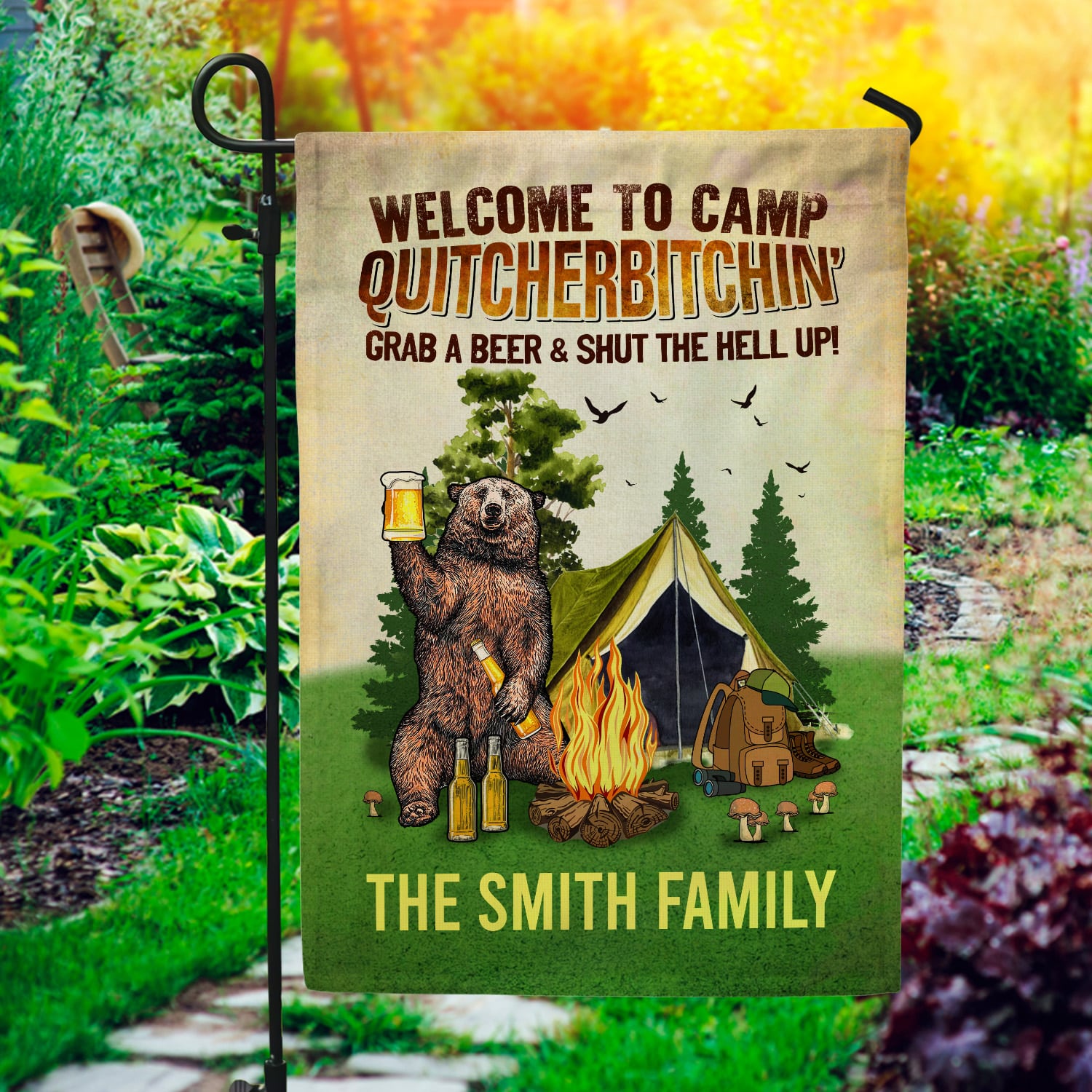 6KNG. Quitcherbitchin Sample Garden Flag Mockup 1