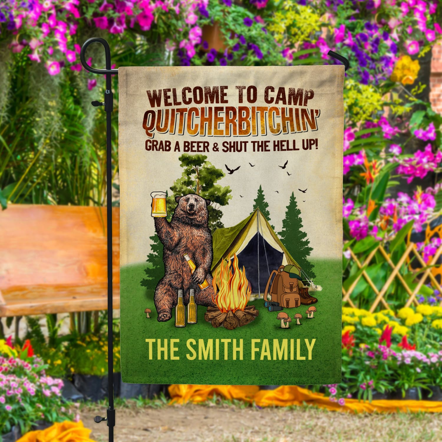 6KNG. Quitcherbitchin Sample Garden Flag Mockup 4