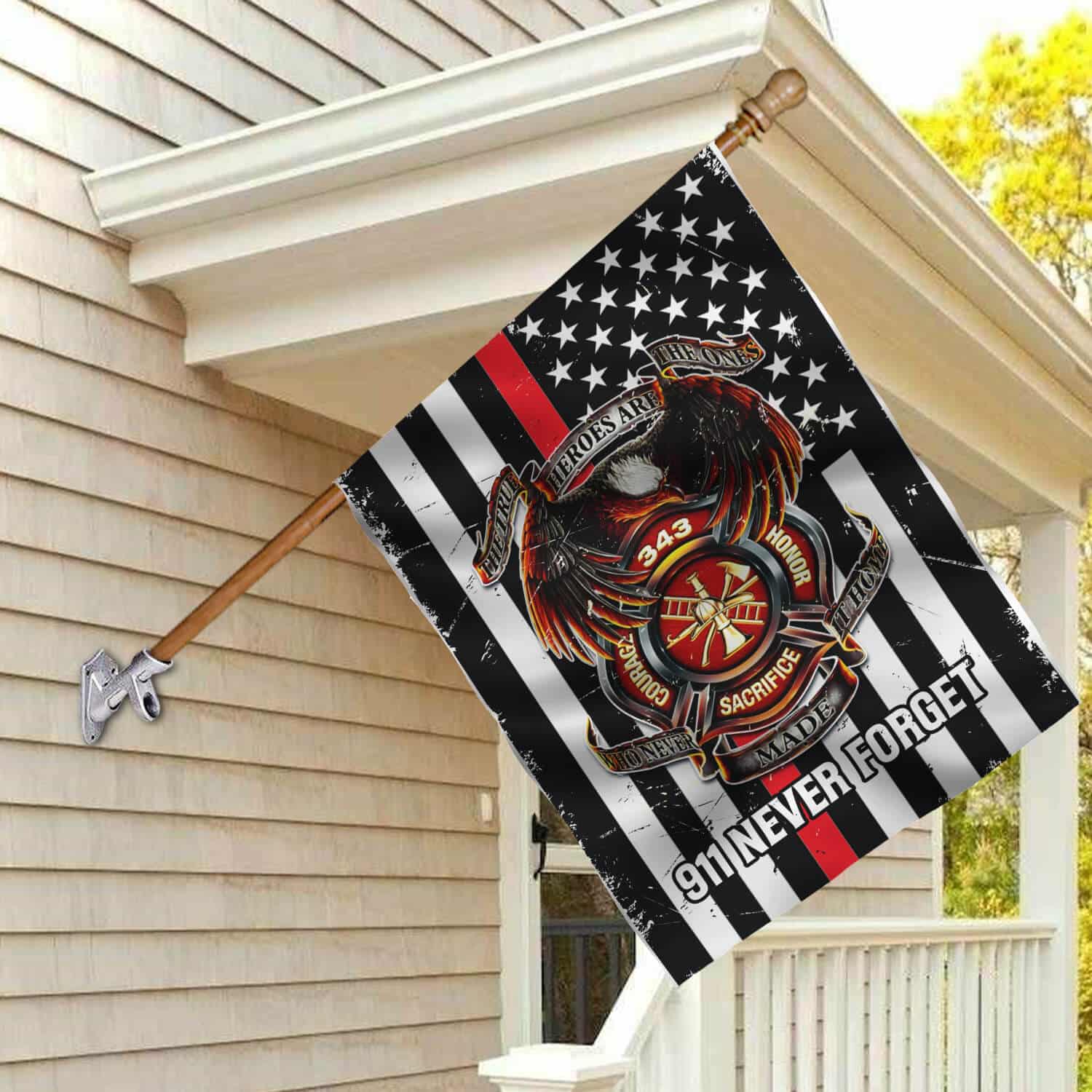 10HV. 343 Never Forget(side 1) House Flag Mockup 2