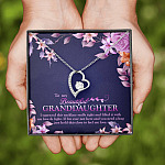 To My Beautiful Granddaughter I Squeezed This Necklace Really Tight and Fill With My Love Forever Love Necklace To My Beautiful Granddaughter I Squeezed This Necklace Really Tight and Fill With My Love Forever Love Necklace