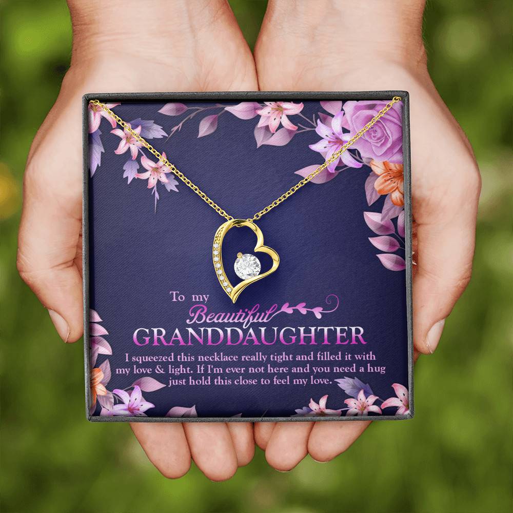 To My Beautiful Granddaughter I Squeezed This Necklace Really Tight and Fill With My Love Forever Love Necklace To My Beautiful Granddaughter I Squeezed This Necklace Really Tight and Fill With My Love Forever Love Necklace