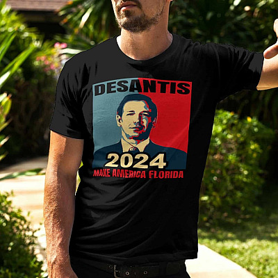 Alternative view of DeSantis 2024 Make America Florida T-Shirt - V-Neck Shirt