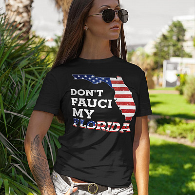 Alternative view of Don't Fauci My Florida Funny T-Shirt - V-Neck Shirt