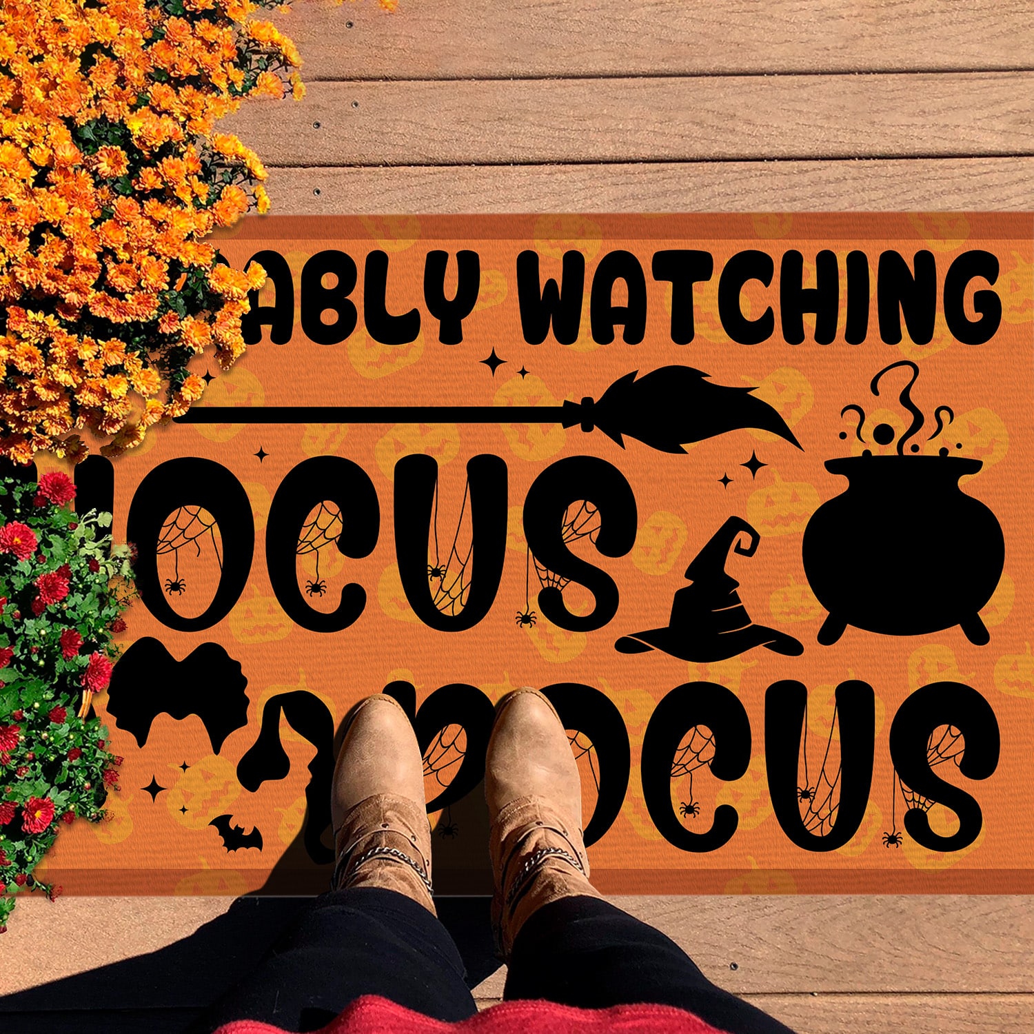 1. Watching Hocus Pocus (5) Doormat mockup 7