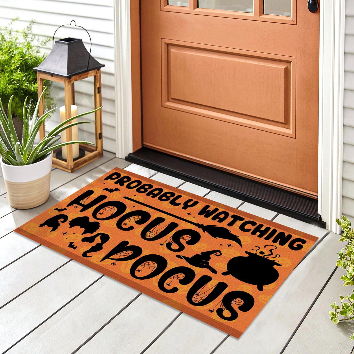 1. Watching Hocus Pocus (5) Doormat mockup 8