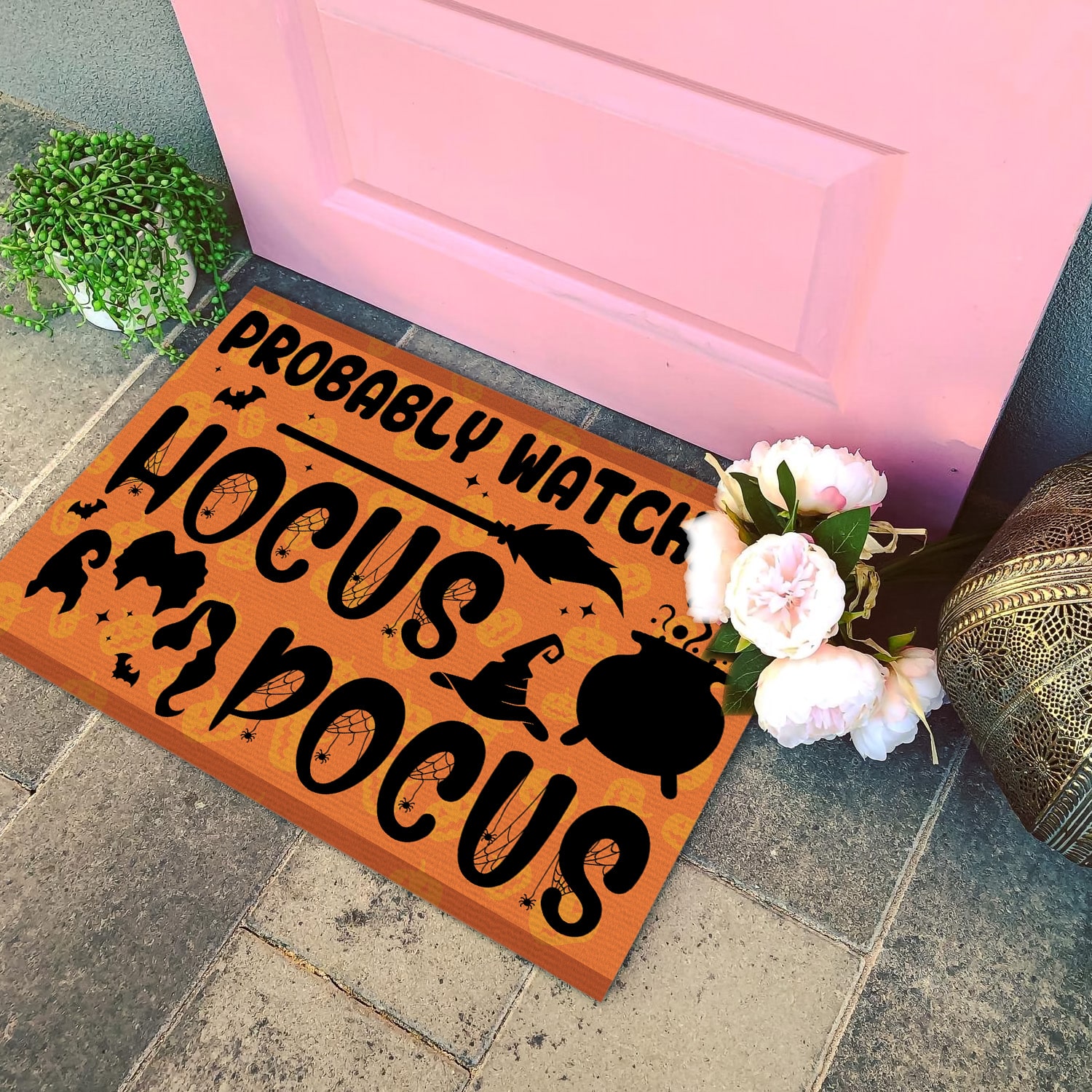 1. Watching Hocus Pocus (5) Doormat mockup 4