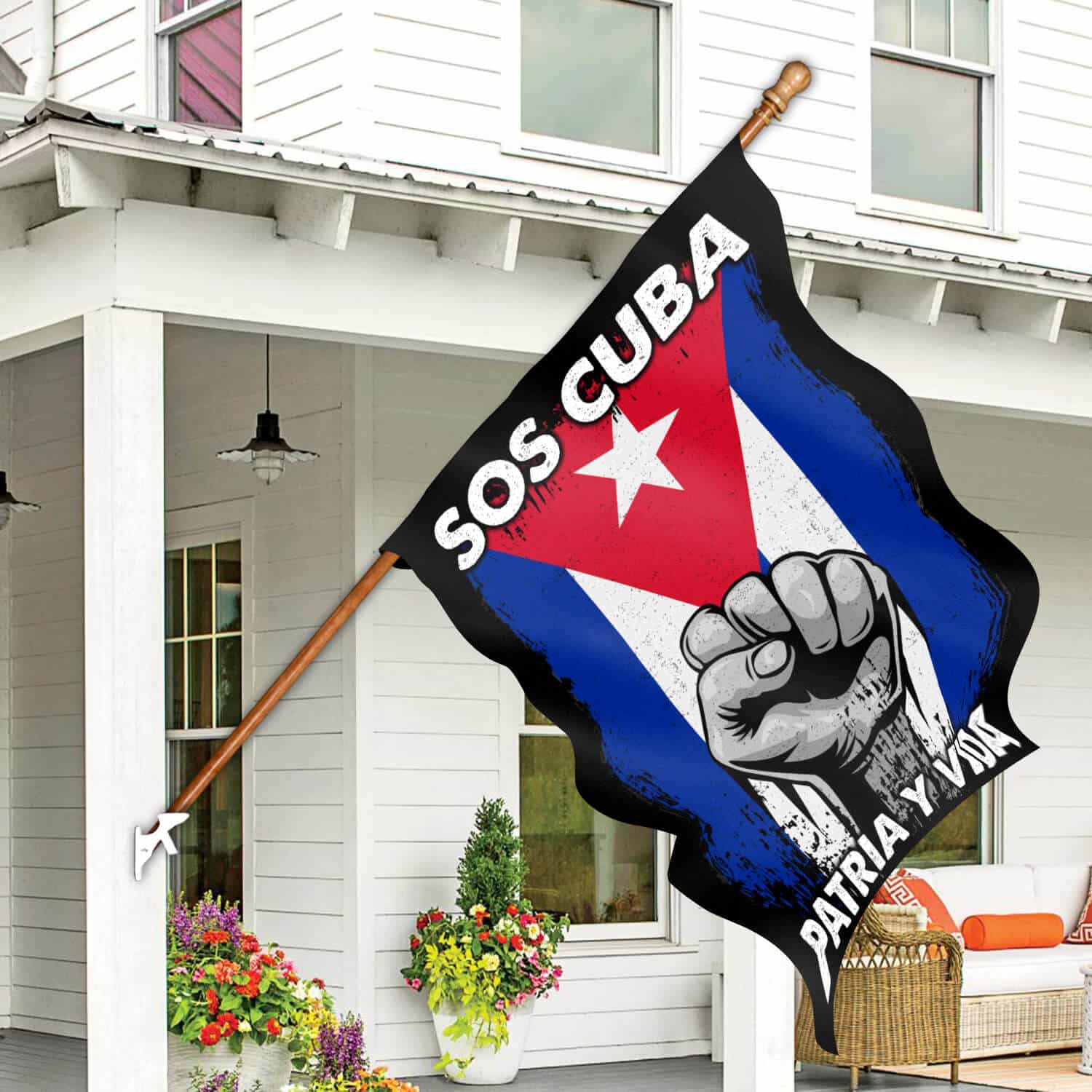 30x40 House Flag Mockup 7