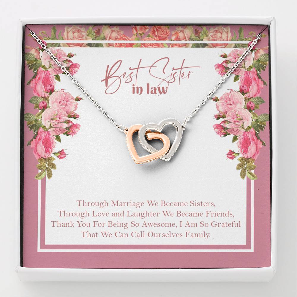 Best Sister In Law We Can Call Ourselves Family Interlocking Hearts Pendant Necklace - Sister In Law Gifts - Interlocking Hearts Necklace Best Sister In Law We Can Call Ourselves Family Interlocking Hearts Pendant Necklace - Sister In Law Gifts - Interlocking Hearts Necklace