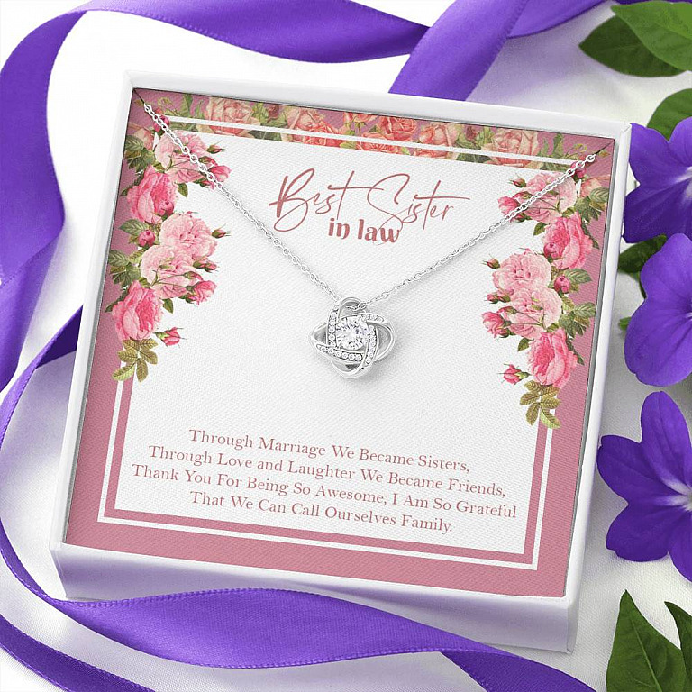 Best Sister In Law We Can Call Ourselves Family Love Knot Necklace - Best Sister In Law Jewelry Gifts