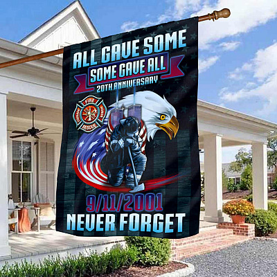 American Firefighter 911 Patriot Day Garden Flag - We Will Never Forget House Flag - Wall Flag