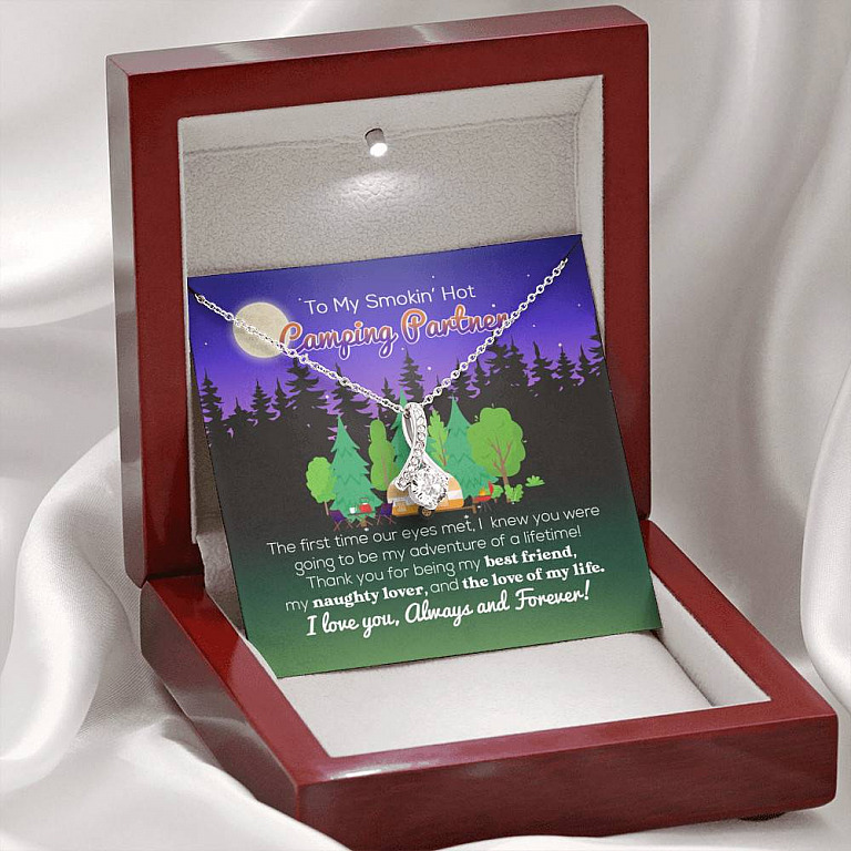 To My Smokin' Hot Camping Partner The Love Of My Life Alluring Beauty Necklace - Camping Necklace For Women