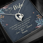 Personalized To My Wife Im Not Perfect But I Love You Very Much Forever Love Heart Pendant Necklace - Gift For Wife
