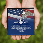 To My Beautiful Army Wife Thank You So Much For Your Unending Patience Alluring Beauty Necklace - Army Wife Gift