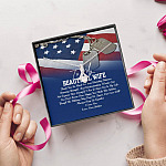 To My Beautiful Army Wife Thank You So Much For Your Unending Patience Alluring Beauty Necklace - Army Wife Gift