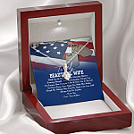 To My Beautiful Army Wife Thank You So Much For Your Unending Patience Alluring Beauty Necklace - Army Wife Gift