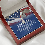 To My Beautiful Army Wife Thank You So Much For Your Unending Patience Alluring Beauty Necklace - Army Wife Gift
