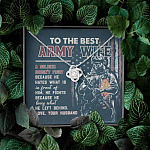 To The Best Army Wife A Soldier Fights Because He Loves What He Left Behind Love Knot Pendant Necklace