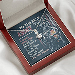 To The Best Army Wife A Soldier Fights Because He Loves What He Left Behind Alluring Beauty Pendant Necklace