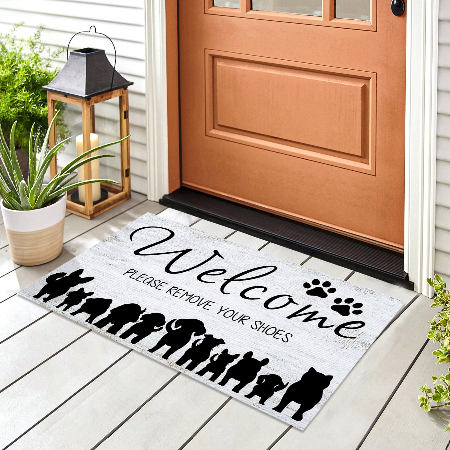3QT. Remove Your Shoes Doormat mockup 8