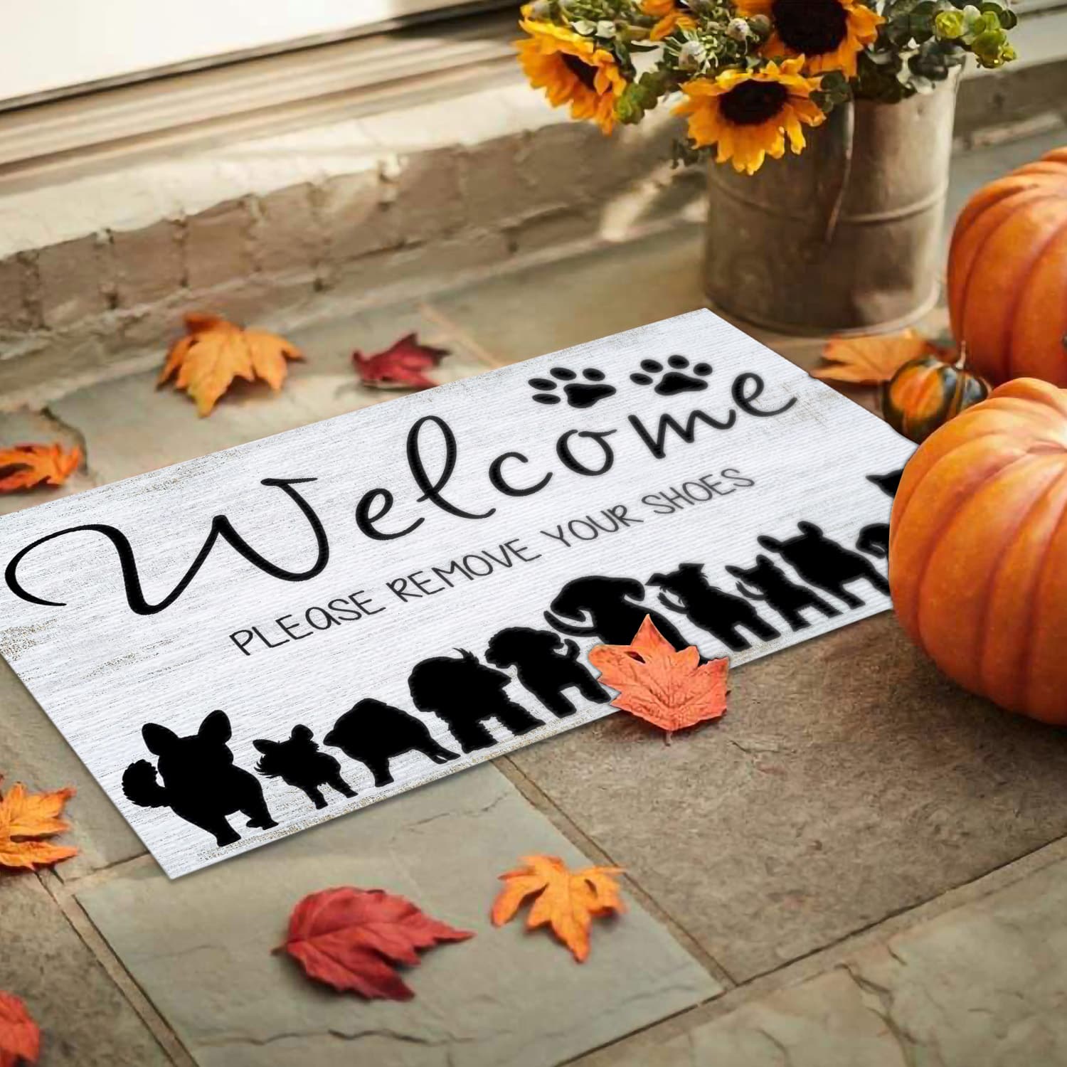 3QT. Remove Your Shoes Doormat mockup 9