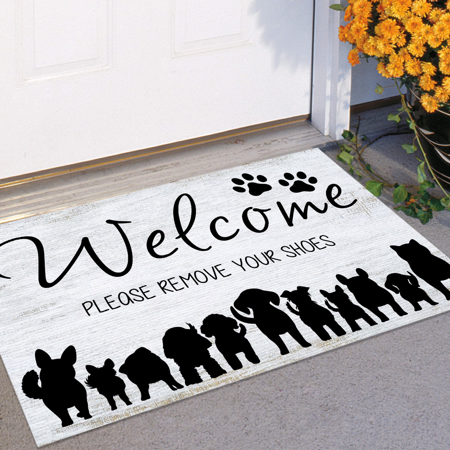 3QT. Remove Your Shoes Doormat mockup 11