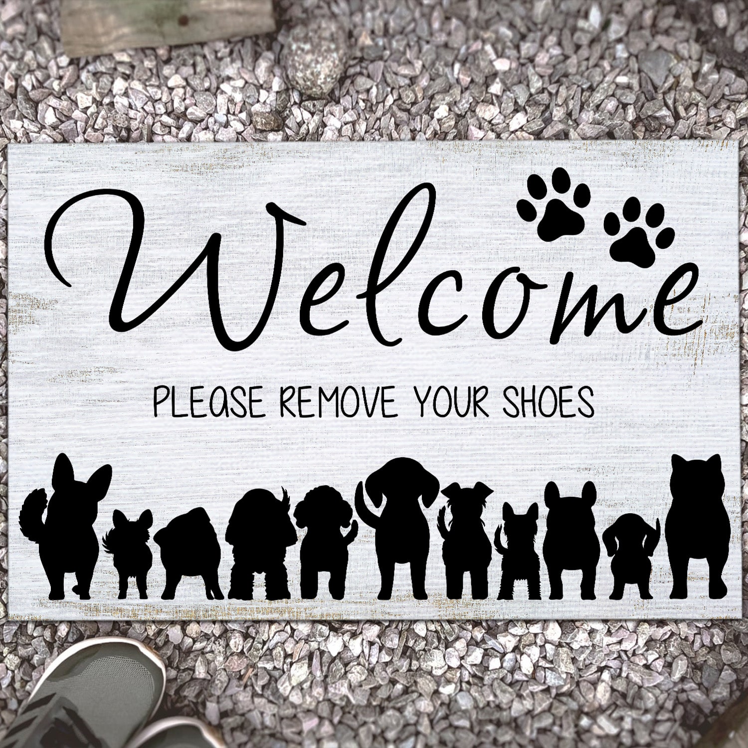 3QT. Remove Your Shoes Doormat mockup 13
