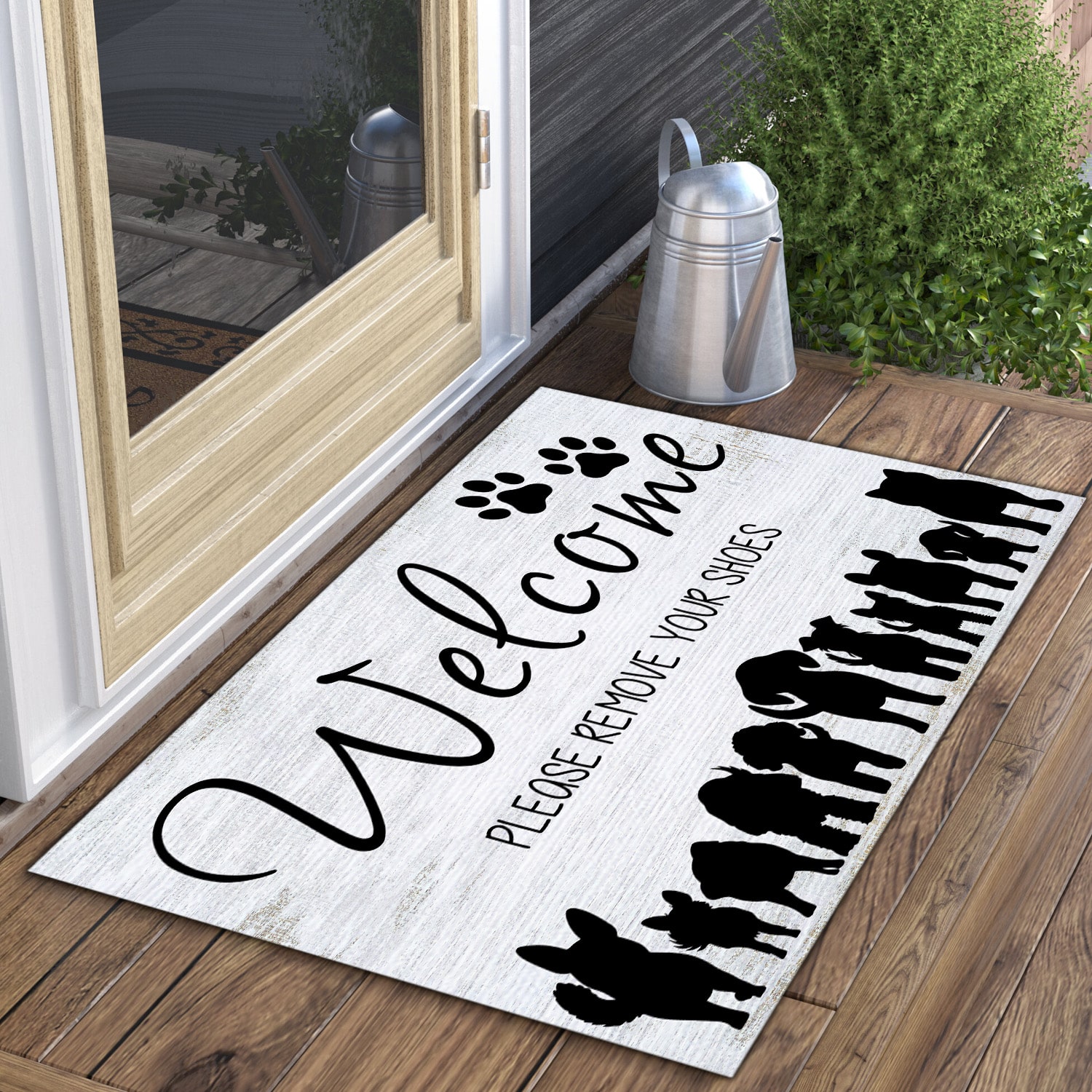 3QT. Remove Your Shoes Doormat mockup 3