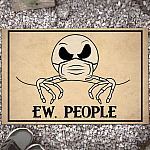 Ew People Jack Skellington Face Mask Funny Welcome Rug Entrance Indoor Outdoor Decorative Doormat