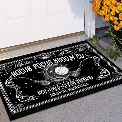 Alternative view of Hocus Broom Company New Used Clean Broom Magical Handmade Doormat - Outdoor Indoor Doormat