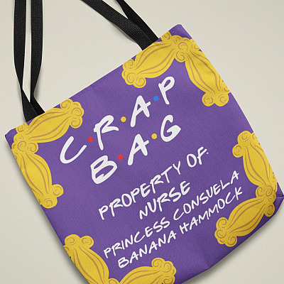 Crap Bag Property Of Nurse Princess Consuela Banana Hammock Funny Friends All Over Print Tote Bag