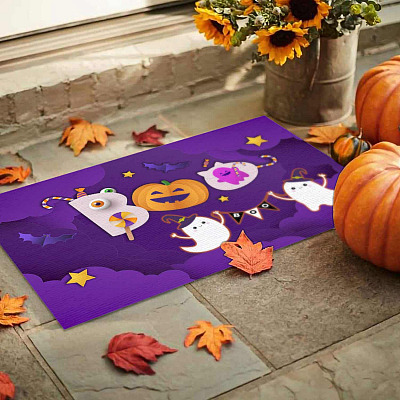 Alternative view of Boo Ghost Halloween Doormat Halloween Decorations Boo Halloween Entrance Indoor Outdoor Decorative Doormat