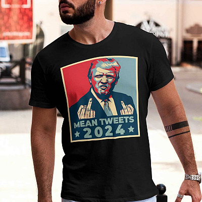 Alternative view of Mean Tweets 2024 Trump Supporters T-Shirt