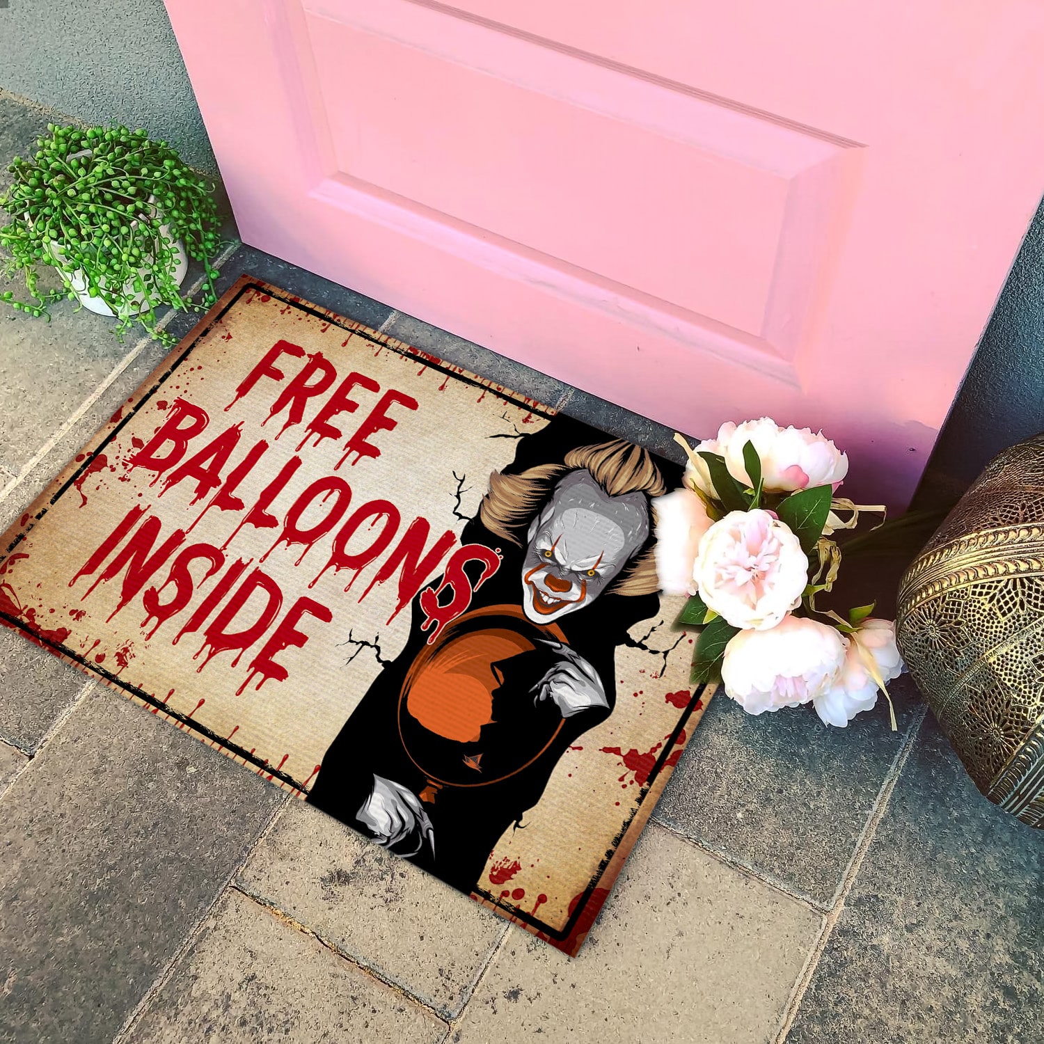 5LV. Free Balloons Inside (6) Doormat mockup 4