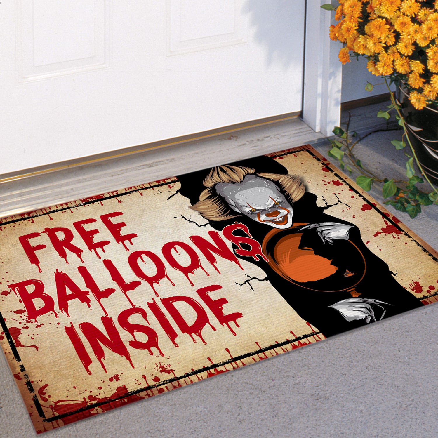 5LV. Free Balloons Inside (6) Doormat mockup 11