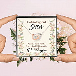 Unbiological Sister Naomi Had Ruth Mary Had Elizabeth And I Have You Bestie BFF Interlocking Hearts Necklace