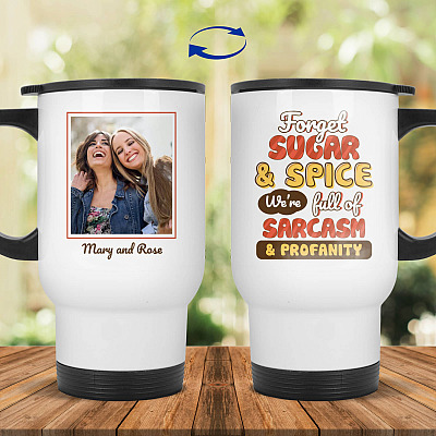 14 oz. White Travel Mug